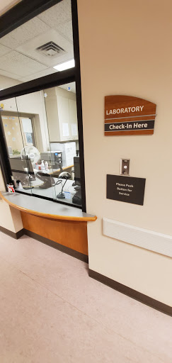 Entrance to the laboratory's check-in area.