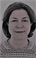 Black and white portrait of a woman.