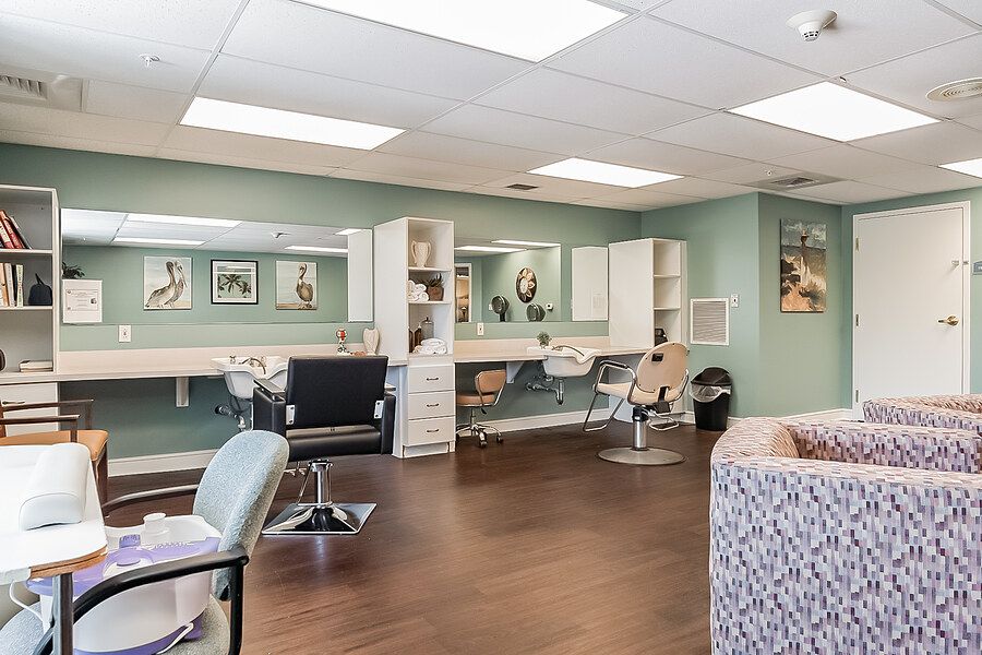 A modern beauty salon with styling chairs and mirrors, featuring a calm and inviting interior.