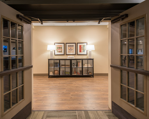 A welcoming lobby space featuring modern decor and soft lighting.