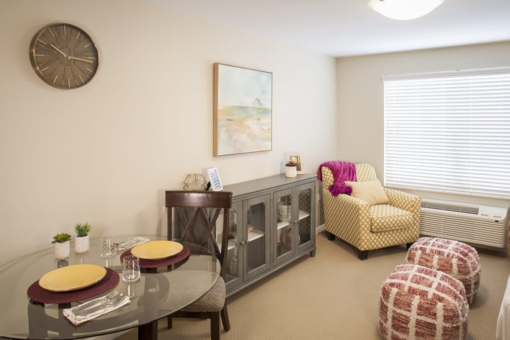 Cozy living space with a dining area and comfortable seating.