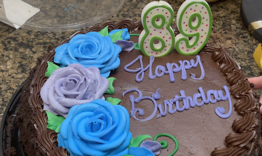 Celebrating a special 89th birthday with beautiful flowers and cheerful candles!