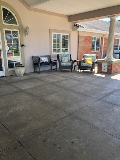 A cozy outdoor patio area with seating, perfect for relaxation.
