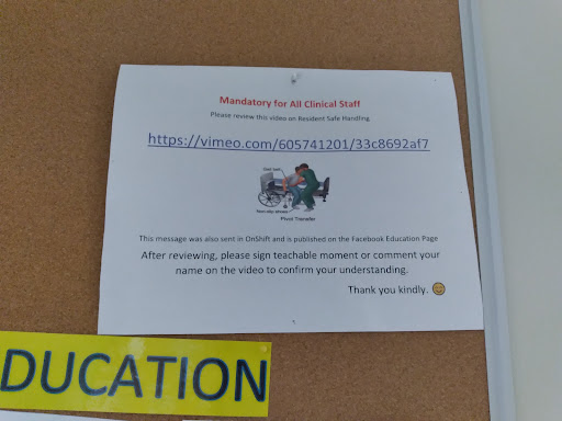 An informational notice on a bulletin board regarding educational opportunities or resources.