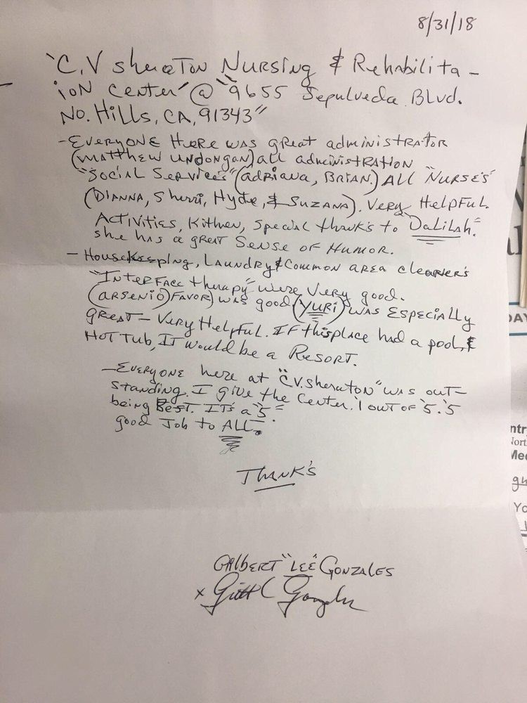 A handwritten letter featuring cursive writing, containing an address, greetings, and a signature.