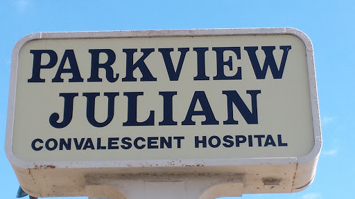 A sign indicating the Parkview Julian Convalescent Hospital.