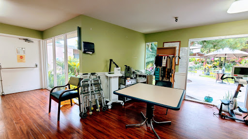 A well-equipped therapy room designed for rehabilitation and medical assistance.