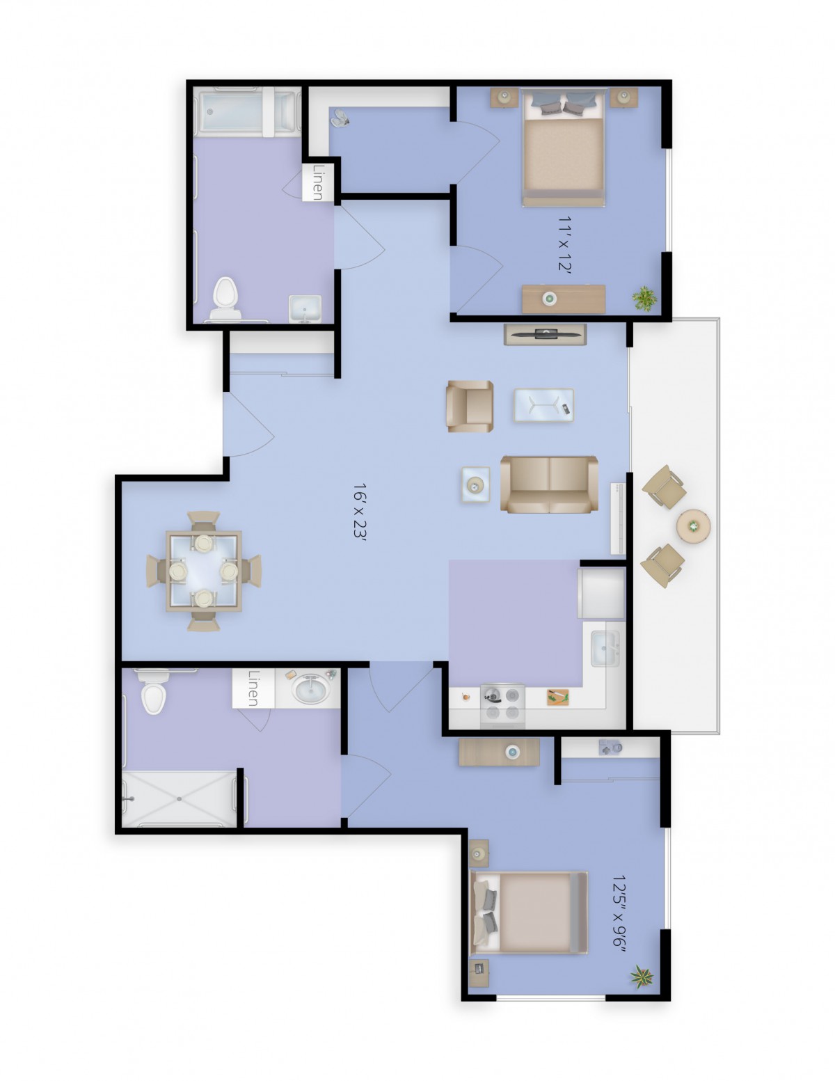 A detailed floor plan showcasing the layout of a residential space, highlighting rooms and furniture arrangement.