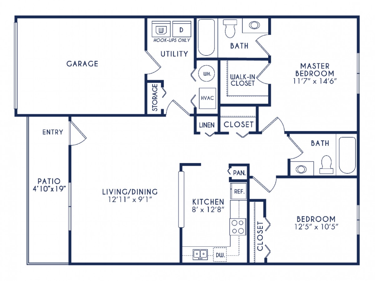 A detailed floor plan of a house showing room layouts and dimensions.