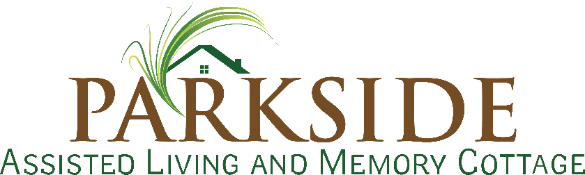A logo featuring a house design with green accents.