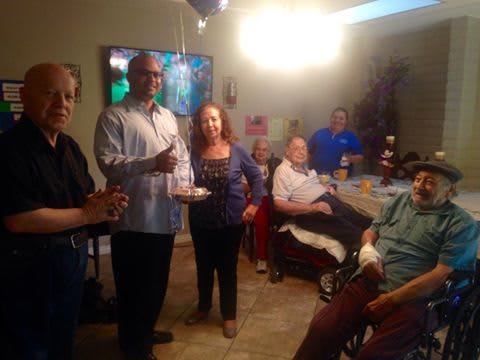 A group of people enjoying an indoor gathering.