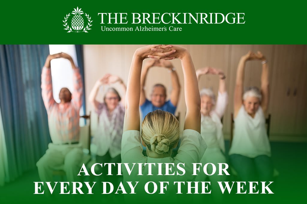 Group of seniors engaging in a stretching exercise class.