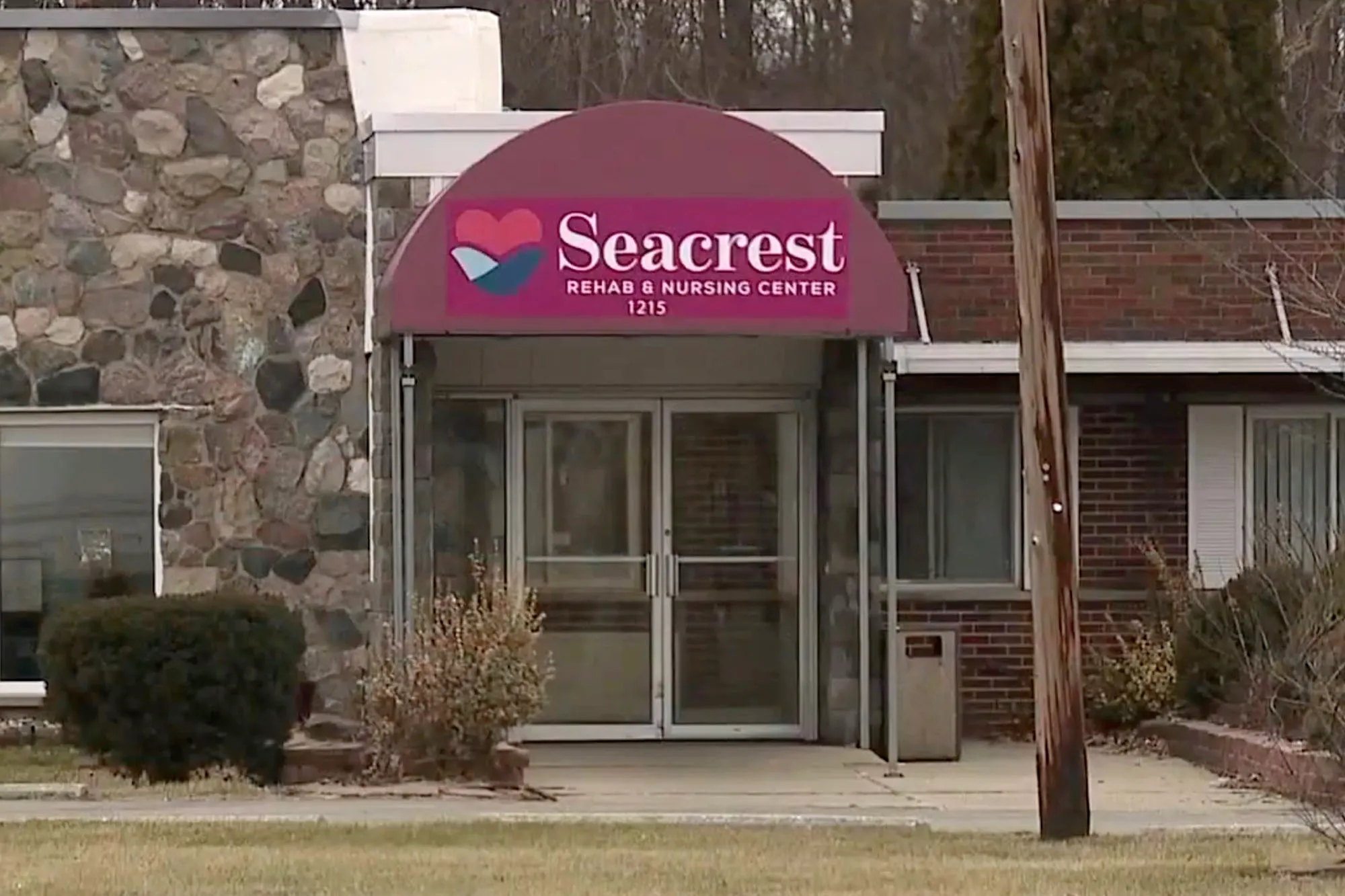 Entrance of the Seacrest Rehabilitation and Nursing Center.