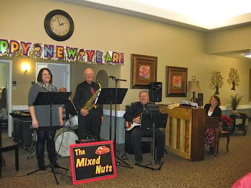 The Mixed Nuts band performing at a New Year's celebration.