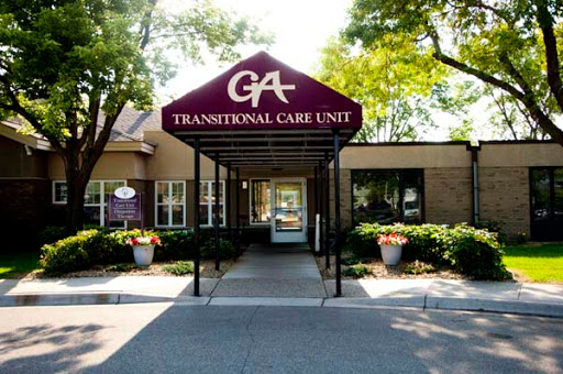 Entrance to the Transitional Care Unit, featuring clear signage and a welcoming pathway.