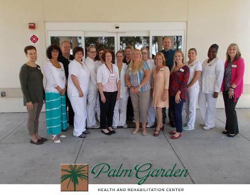 Staff members of Palm Garden gathered for a photo at the recreation center.