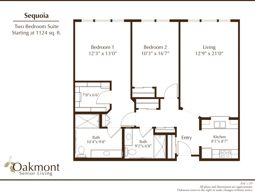 A detailed floor plan of a residential apartment with room dimensions.