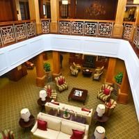 A luxurious hotel lobby with elegant furniture and stylish decor.