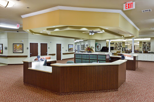 A welcoming reception area with modern furnishings and a homey atmosphere.