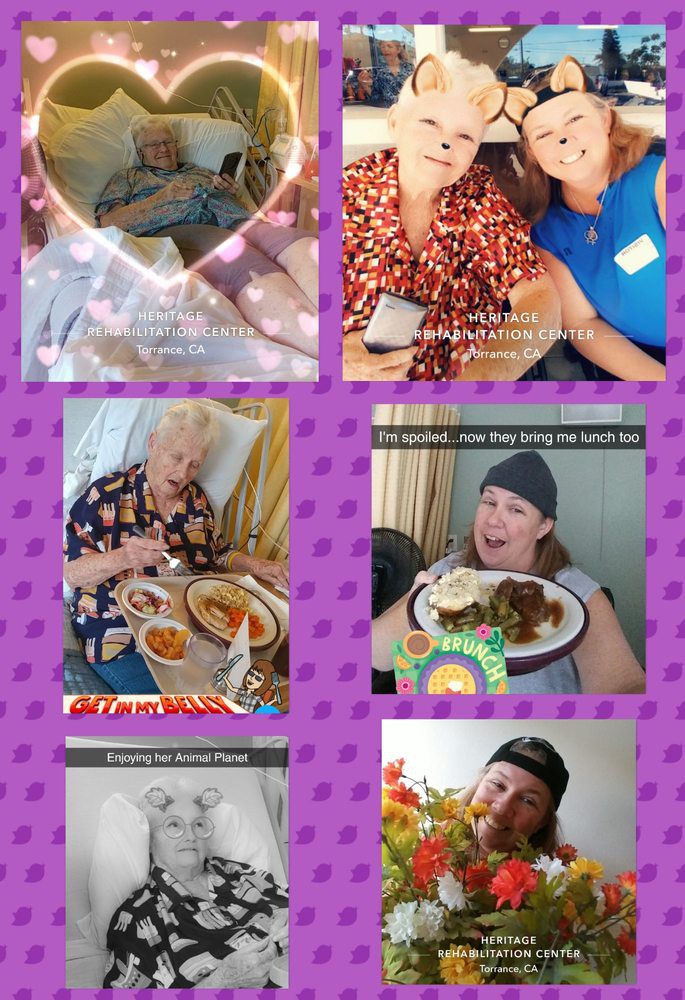 A collage of people enjoying meals and spending time together.