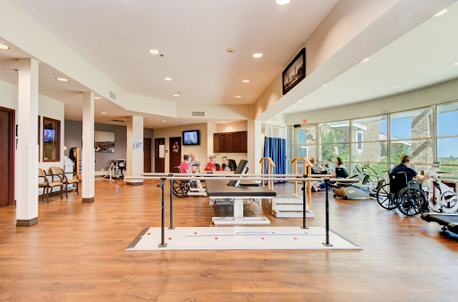 A modern physical therapy and rehabilitation space designed for fitness and recovery.