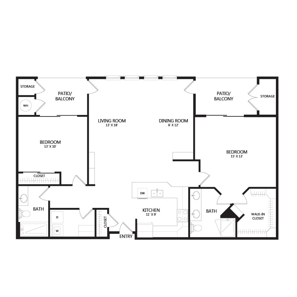 A detailed floor plan showcasing the layout of a residential home.