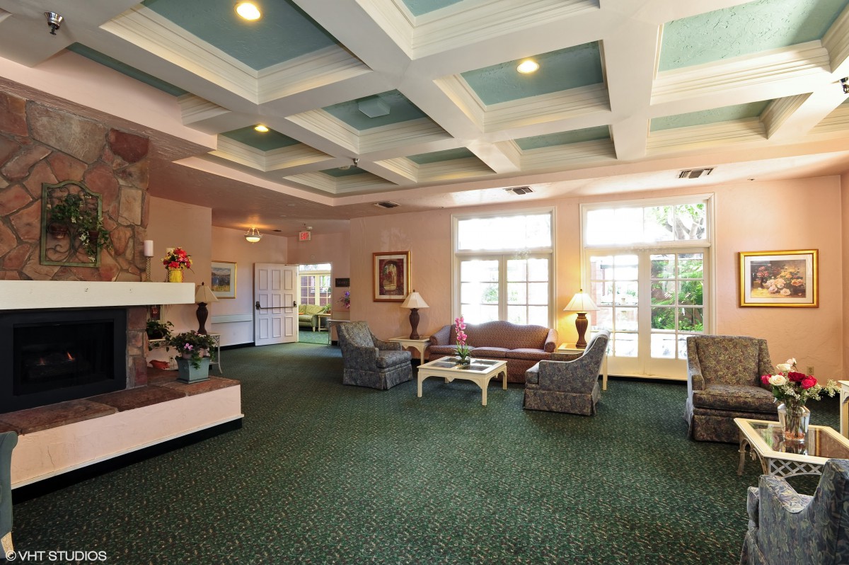 A spacious lobby with comfortable seating and ample natural light.