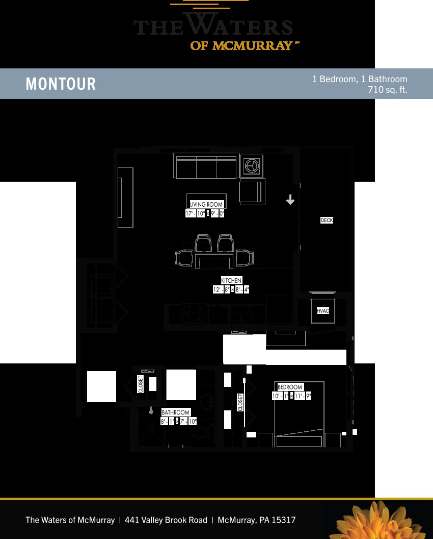 A detailed floor plan for a two-bedroom apartment.