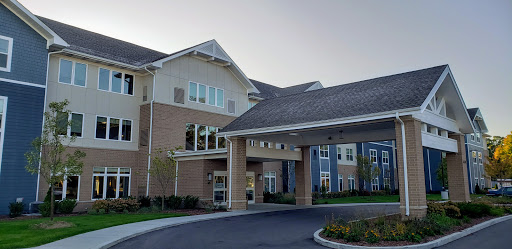 A modern residential building with a welcoming entrance.