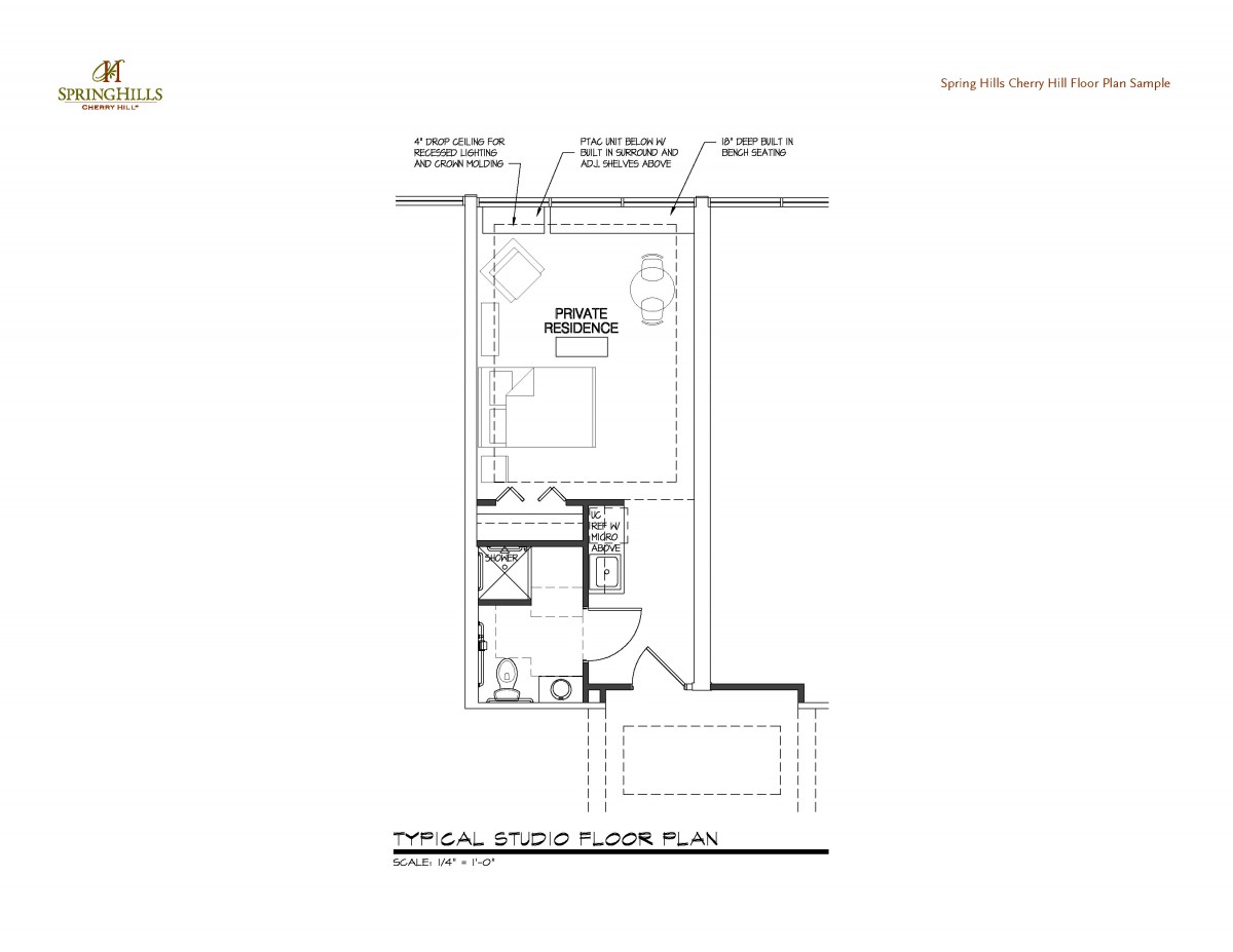 A detailed floor plan showcasing the layout of a space with labeled areas.