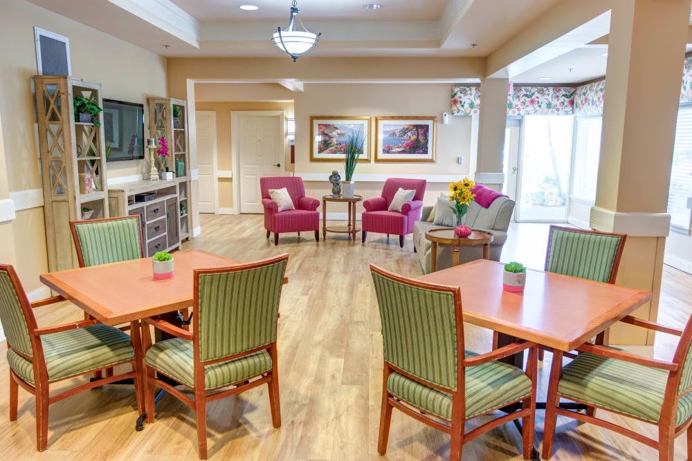A cozy living room with comfortable seating and stylish decor.