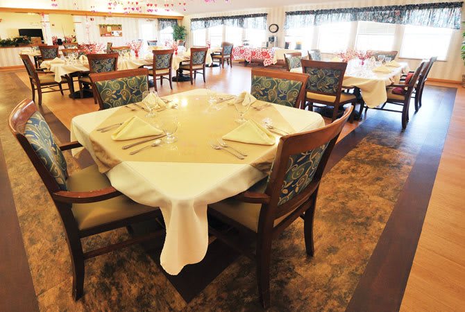 An inviting and elegantly set table in a restaurant's dining area.