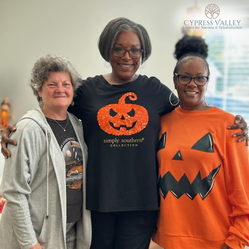 Celebrating Halloween with friends in festive outfits!