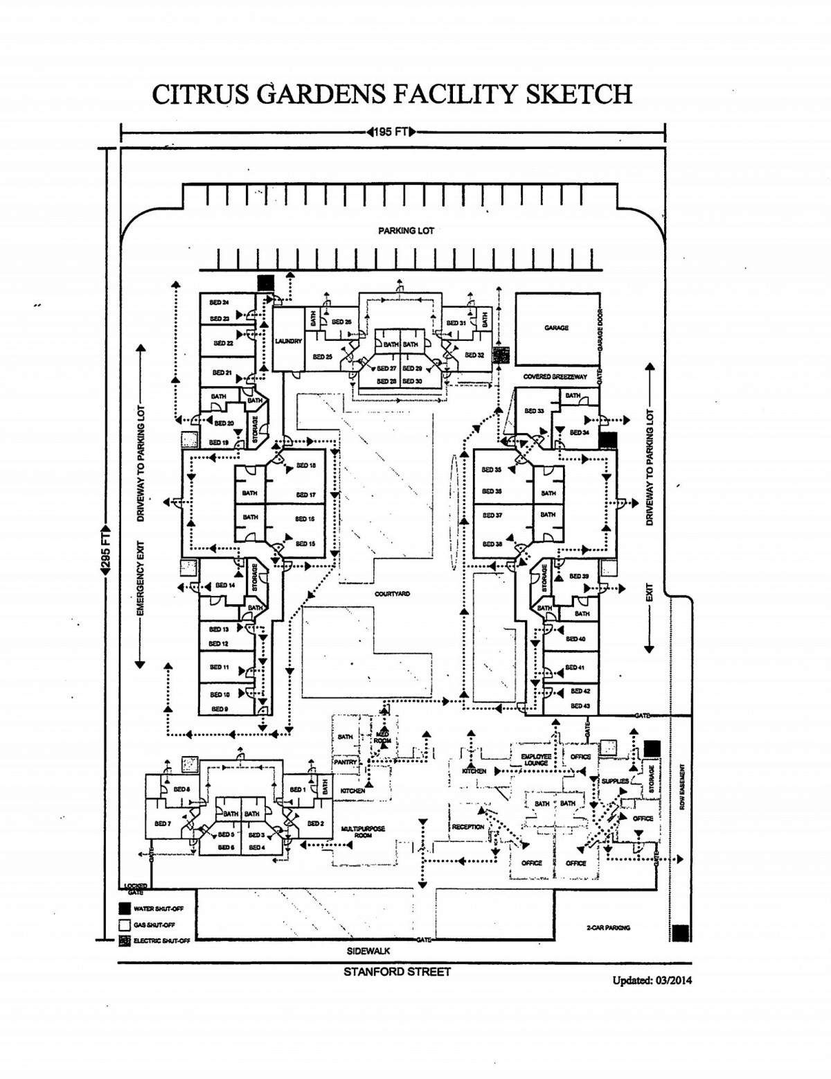 Architectural floor plan of a building layout.