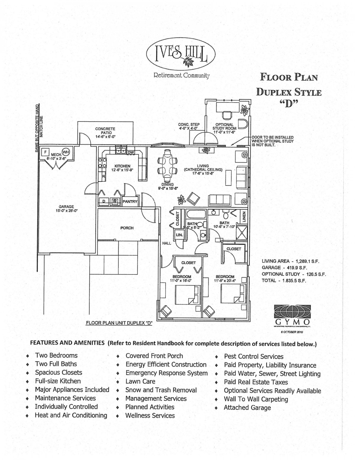 A detailed floor plan for a single-story home, showcasing the layout including rooms and special features.