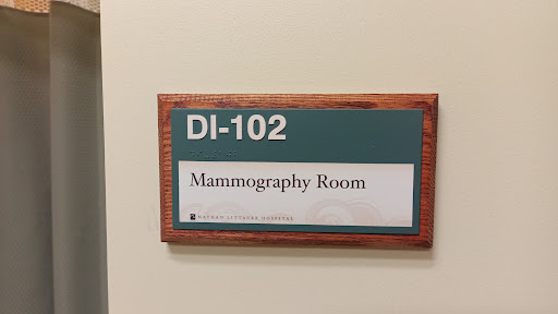 Sign for the Mammography Room located in a medical facility.