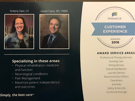 An award presentation highlighting healthcare professionals and their areas of specialization in customer experience.