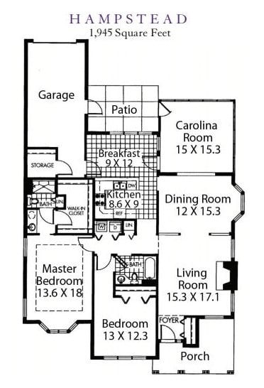 A detailed floor plan of a house showing room layouts and dimensions.