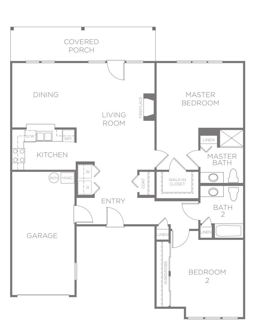 A floor plan showing the layout of a house including bedrooms, bathrooms, kitchen, and living areas.