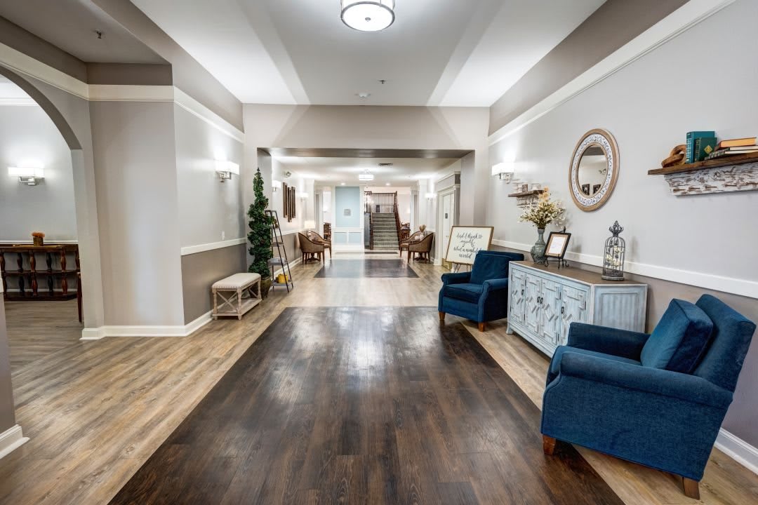 A welcoming lobby area with comfortable seating and stylish decor.
