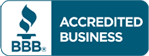 Accreditation badge for a business program.