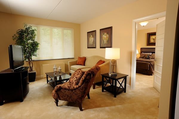 A cozy living room with comfortable seating and tasteful decor.