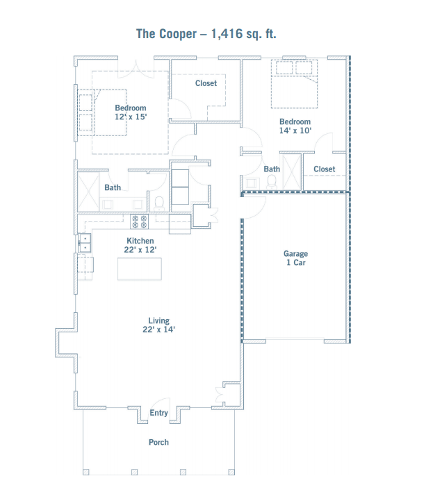 A detailed floor plan of a residential layout showing rooms and dimensions.