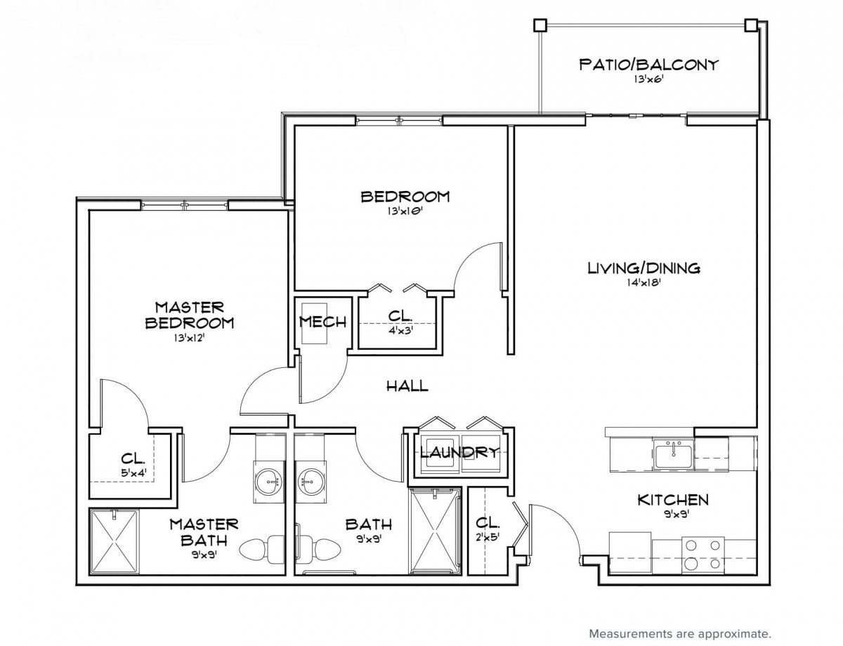 A detailed floor plan layout of a house, showing various rooms and their arrangement.