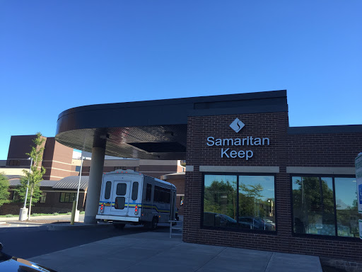 The exterior of the Samaritan Keep healthcare facility on a clear day.