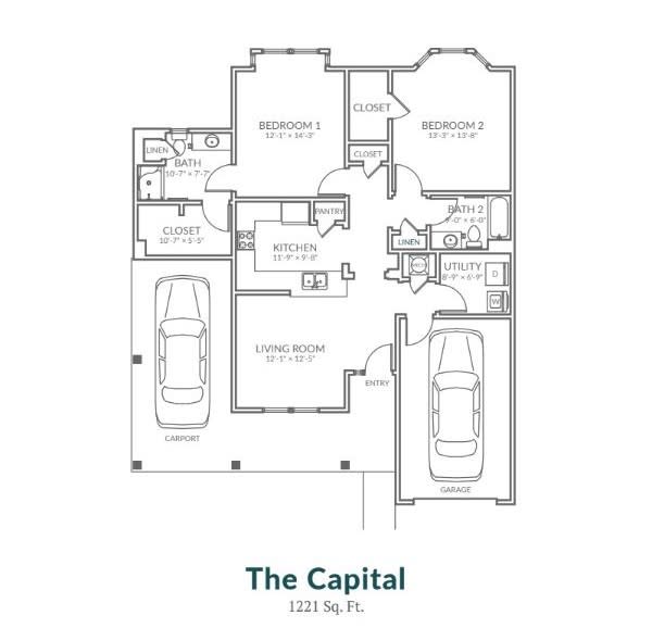 Blueprint of a residential layout named 'The Capital'.