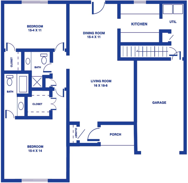 A detailed floor plan of a house showcasing room layouts and dimensions.