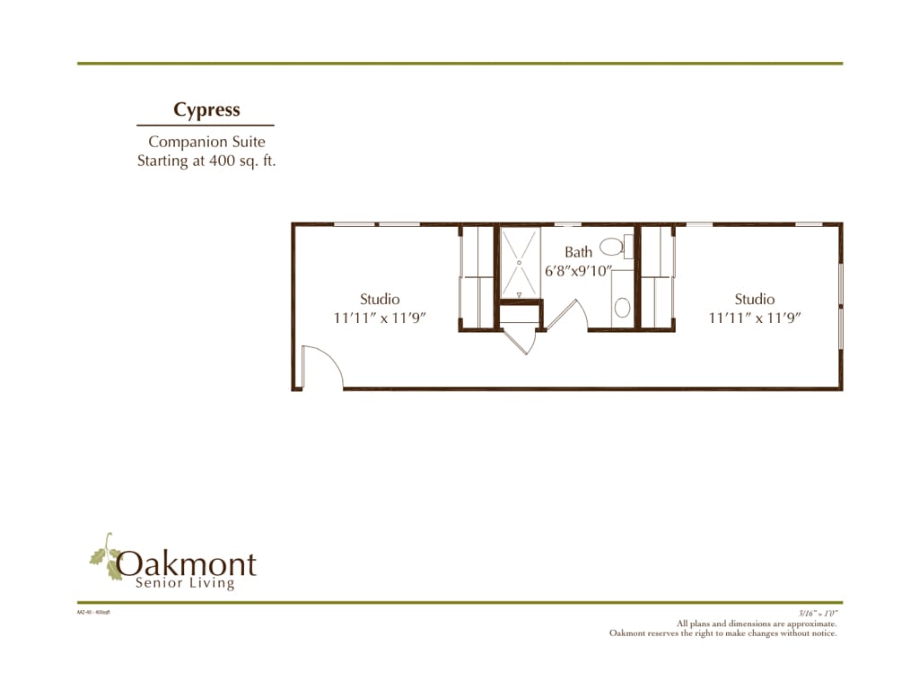 Floor plan of a commercial space by Oakmont Design Group.