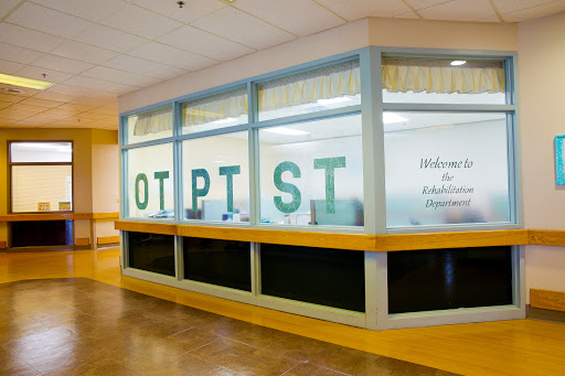 Reception area for occupational, physical, and speech therapy services.