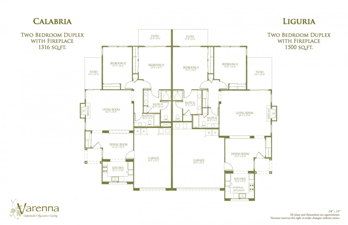 Architectural floor plan illustrating the layout of residential units.